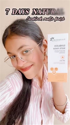 Best Matte Sunscreen SPF 50 ☀️ Oily Skin Ke Liye No White Cast Sunscreen 👀| #7daysnatural