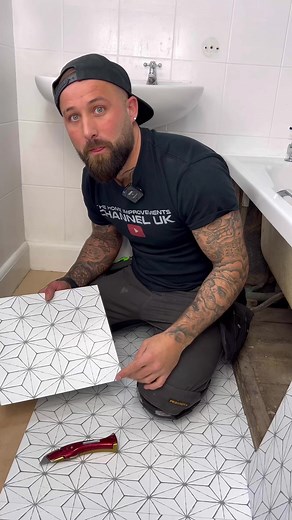 5M views · 10K reactions | How To Cut Vinyl Tiles Like A Pro #vinyl #LVT #homeimprovement #howto #diy #bathroom #reelsinstagram Create Your World Ltd | The Home Improvements Channel Uk | Facebook