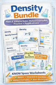 Density Bundle: Mass & Volume Notes, Worked Examples, Practice   Applications