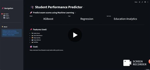 #machinelearning #datascience #streamlit #xgboost #python #ai #studentprojects #opentowork #dataanalytics #portfolioproject | Mohammed Affan