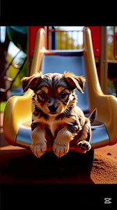 The Cutest Puppy Slide Ever 🐶🛝