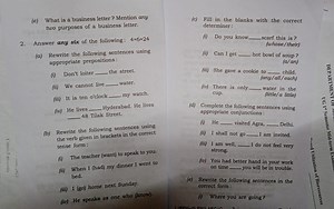 1. What is a business letter? Mention any two purposes of a bus... | Filo