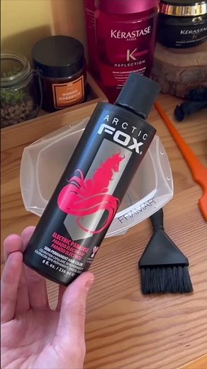 @hair244 used Periwinkle, Purple AF, Electric Paradise, Virgin Pink and Sunset Orange by Arctic Fox