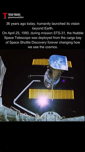On April 25, 1990, during mission STS-31, the Hubble Space Telescope was deployed. #hubble #shorts