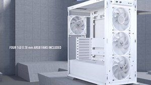 ASUS TUF Gaming GT302 ARGB White Edition ATX Mid-Tower Case Four 140x28mm ARGB Fans for Airflow & Static Pressure, Interchangeable Panel, Detachable top Panel, Hidden-Connector Motherboard Support