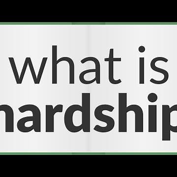 Hardship | meaning of Hardship