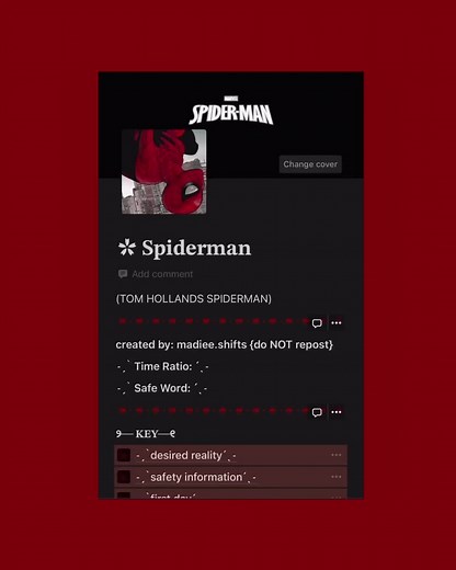 I made a #spiderman script! Request link in instabio! #shifttok #shiftingrealities #script #scripttemplate #scripttemplateshifting #desiredreality #shift #notion #notiontemplate #spidermanshifting #spidermandr #spidermannowayhome #spidermantomholland #spidermanpeterparker