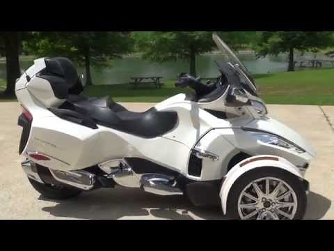 HD VIDEO 2014 CAN AM SPYDER RT LIMITED PEARL WHITE USED FOR SALE SEE WWW SUNSETMOTORS COM