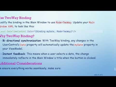 How to Ensure WPF UserControl Property Binding Works with the Main Window