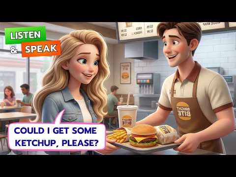 At a Fast Food Restaurant | Real-Life English Dialogue | A2
