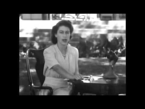 Queen Elizabeth II 21 years old speech " I Declare Before you All " ORIGINAL VIDEO 21 April, 1947