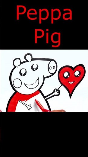 Dibuja y Colorea A Peppa Pig 🐷🌈 Dibujos Para Niños