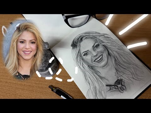 Draw faces like a pro using Loomis Method | Shakira | fast drawing