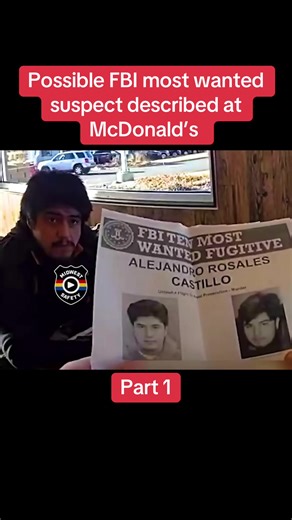FBI most wanted suspect at McDonald’s part 1 #police #fbi #crime #mostwanted #cops