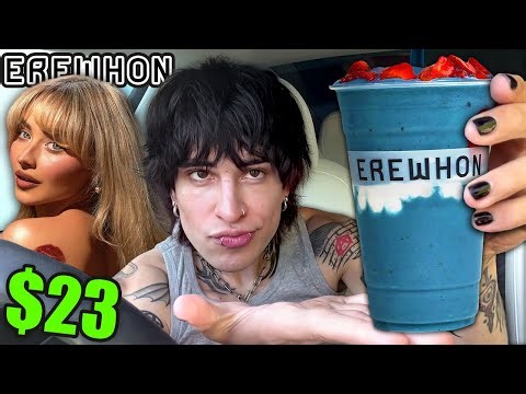 Trying Sabrina Carpenter's $23 Erewhon Smoothie