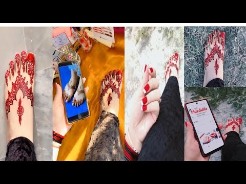 Beautiful &Simple feet mehndi design/Easy Leg Mehndi for Beginners #mehndi#mehandidesigns#heena