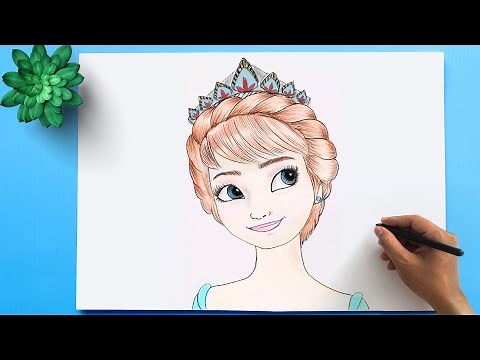 How to Draw Disney Princess - Anna Drawing from Frozen 👸