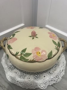 Franciscan Desert Rose Covered Casserole – Hand Decorated California USA Vintage 1940s-50s Gladding Mcbean Pottery - Etsy
