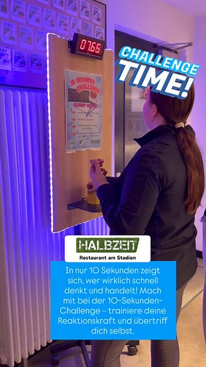 7.3K views | ️ „Mach mit bei der 10-Sekunden-Challenge – schlag den Timer, schlag dich selbst!“  #10SekundenChallenge #ReaktionsTest #ChallengeAccepted | Halbzeit | Facebook