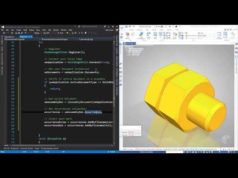 Solid Edge Macro Tutorial with C# - 33 - Assembly - Insert components