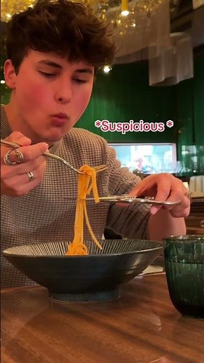 Using Scissors To Cut Spaghetti in Famous Chef's Restaurant