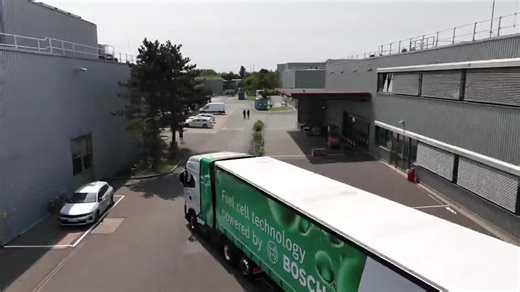 Reducing #emissions in logistics? Bosch's fuel cell electric truck is now on the road at our Nuremberg plant - a key step towards #decarbonization and a low-emission hydrogen economy. The 40-ton #fuelcell truck, equipped with Bosch’s fuel cell power module, in a nutshell: • Converts #hydrogen and oxygen into water and electricity, operating electrically. • Five hydrogen tanks hold 70 kg at 700 bar pressure. • Fuel cell system outputs over 200 kW. • eAxle powered by fuel cell system, with two bat