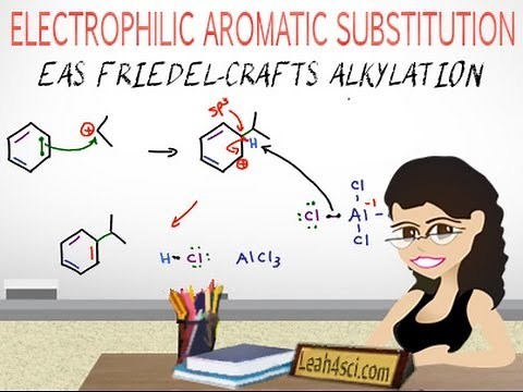 Friedel-Crafts Alkylation Reaction Mechanism EAS Vid 6 by Leah4sci
