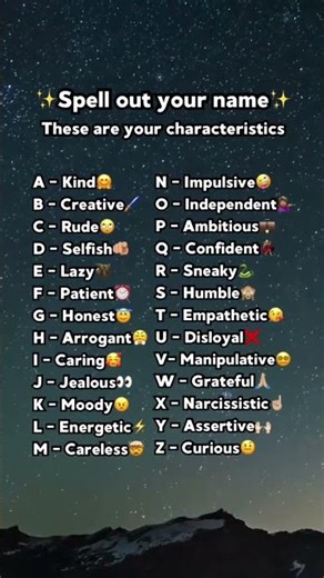 What are your character traits?🥰👀 #initiald #initial