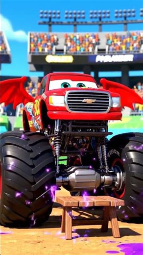 Monster Truck Drinks Magic Potion! Funny Transformation