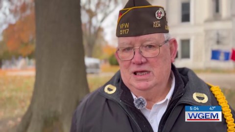 Veterans Day service held outside Hancock County Courthouse