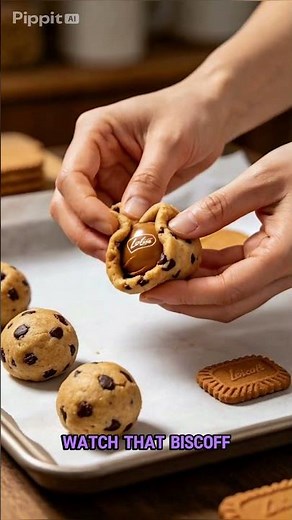 Biscoff Cookie Recipe #lotusbiscoff #biscoffcookies #ytshorts