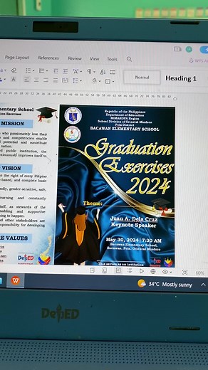 Graduation Program Template Word Booklet — Editable A4 Six Pages