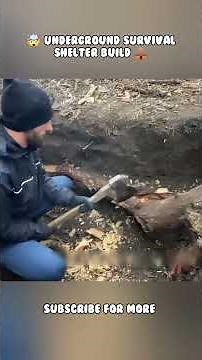 🏕️ Underground Survival Shelter Build | Hidden Base Beneath the Forest 🌲