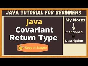 Covariant Return Type in Java | Tutorial for beginners