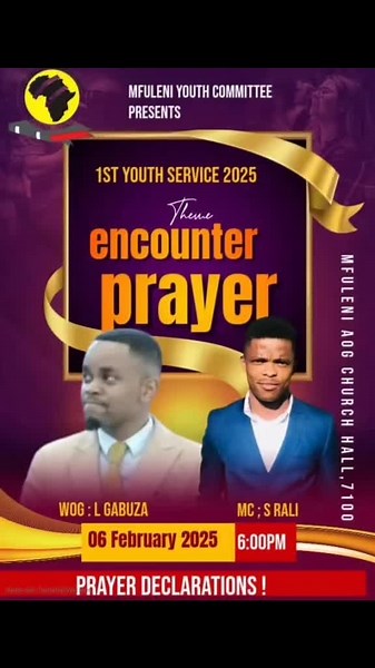 Happy new year family, come fellowship with us. It will be an encounter