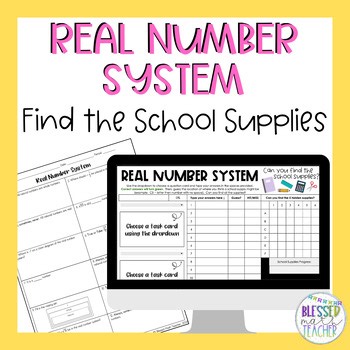 Real Number System Digital Activity & Worksheet - Back-to-School - 8th Grade