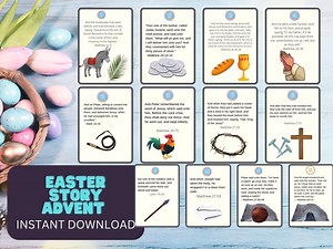 Resurrection Egg Cards Pdf Print, Bible Verse Cards, Easter Card Set, Sunday School Printables, Easter Sunday, Kids Bible Story Cards - Etsy