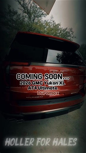 Just wait y’all… 😏 Doin’ some custom paint work. BRB. ‘26 GMC Yukon XL AT4 Ultimate Duramax in Volcanic Red 🌋 #HOLLERFORHALES #dailyhaley #GMC #Yukon #diesel