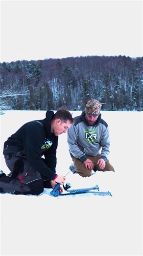 Tackle Joy on Instagram: "Jaw Jacker Surprise: Stunning Brown Trout on IceIn this #shortsvideo we do some #icefishing with a Jaw Jacker and we end up catching the most beautiful brown trout! Come check out the channel for more Canadian ice fishing content."