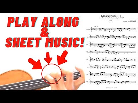 How To Play Winter🎻 Antonio Vivaldi - Winter🎻 Violin Tutorial With Color Coded Strings & Sheet Music