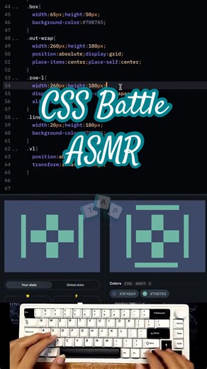 ASMR CSS-Battle Nov 27th 2025 #programming #cssbattle #asmr #shorts