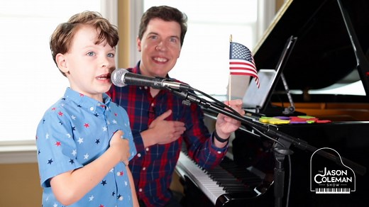 92K views · 4.7K reactions | Happy 4th of July!  Today's Song of the Day: America the Beautiful & God Bless The USA... but first, Mr. Avery leads us in the pledge of allegiance. "Put your hand on your heart... we're saying the pledge!" From The Jason Coleman Show #95: From Sea to Shining Sea Watch This Episode: jc.show/show-95 | Jason Coleman | Facebook