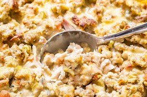 3 comments | Leftover Turkey Casserole repurposes leftover turkey and stuffing into one easy recipe. This one-dish turkey casserole is quick, creamy, and delicious. With only 3 steps it’s on your table in a jiffy! Recipe: https://hostessatheart.com/leftover-turkey-casserole-only-3-steps/ Pin it! https://www.pinterest.com/pin/130041507978182314/ | Hostess At Heart -Julie Menghini | Facebook