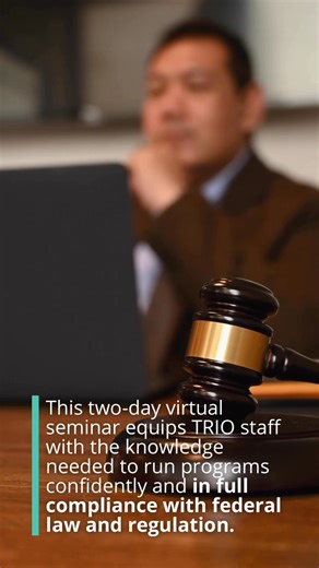 Running a TRIO program is a powerful responsibility—do it with clarity and confidence. Join COE for a two-day virtual seminar designed to build and refresh your understanding of the Higher Education Act, OMB guidance, and TRIO regulations. Ideal for new and experienced professionals alike. https://coenet.org/conferences-events/legislation-and-regulations-training/#TRIOWorks #ProtectTRIO | Council for Opportunity in Education - COE