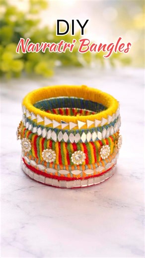 DIY Navratri Bangles | Old Bangles Craft Ideas #diy #handmade #navratri #short #creative #viral
