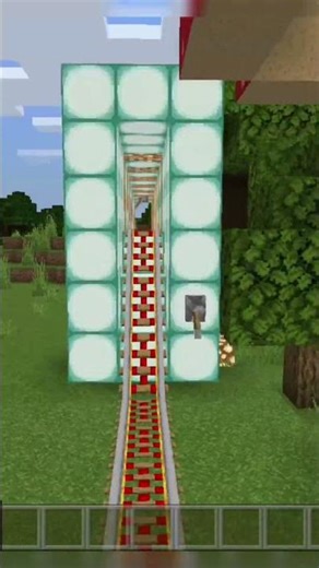 train travel in Minecraft #minecraft #gaming #rollercoaster #roller
