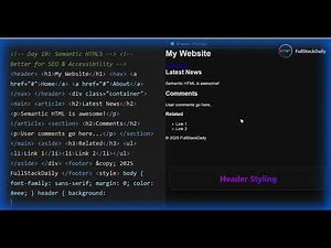 HTML Day 10 — Semantic HTML Tags Explained!