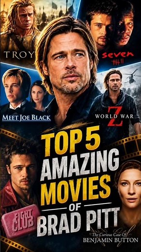 Top 5 Amazing Brad Pitt Movies You Must Watch | Part 2 🎬🔥
