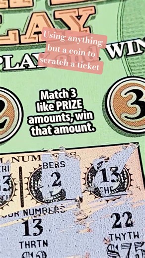 using anything but a coin to scratch a ticket pt 2