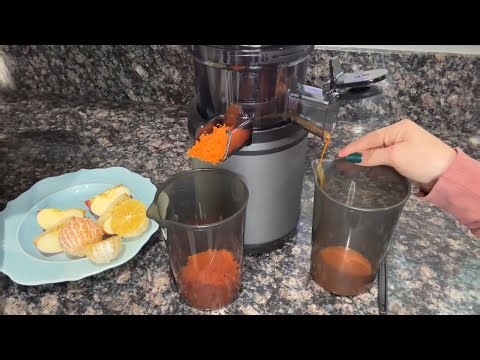 AMZCHEF Cold Press Juicer Machine – Slow Masticating Juicer with 6" Extra-Wide Feed Chute